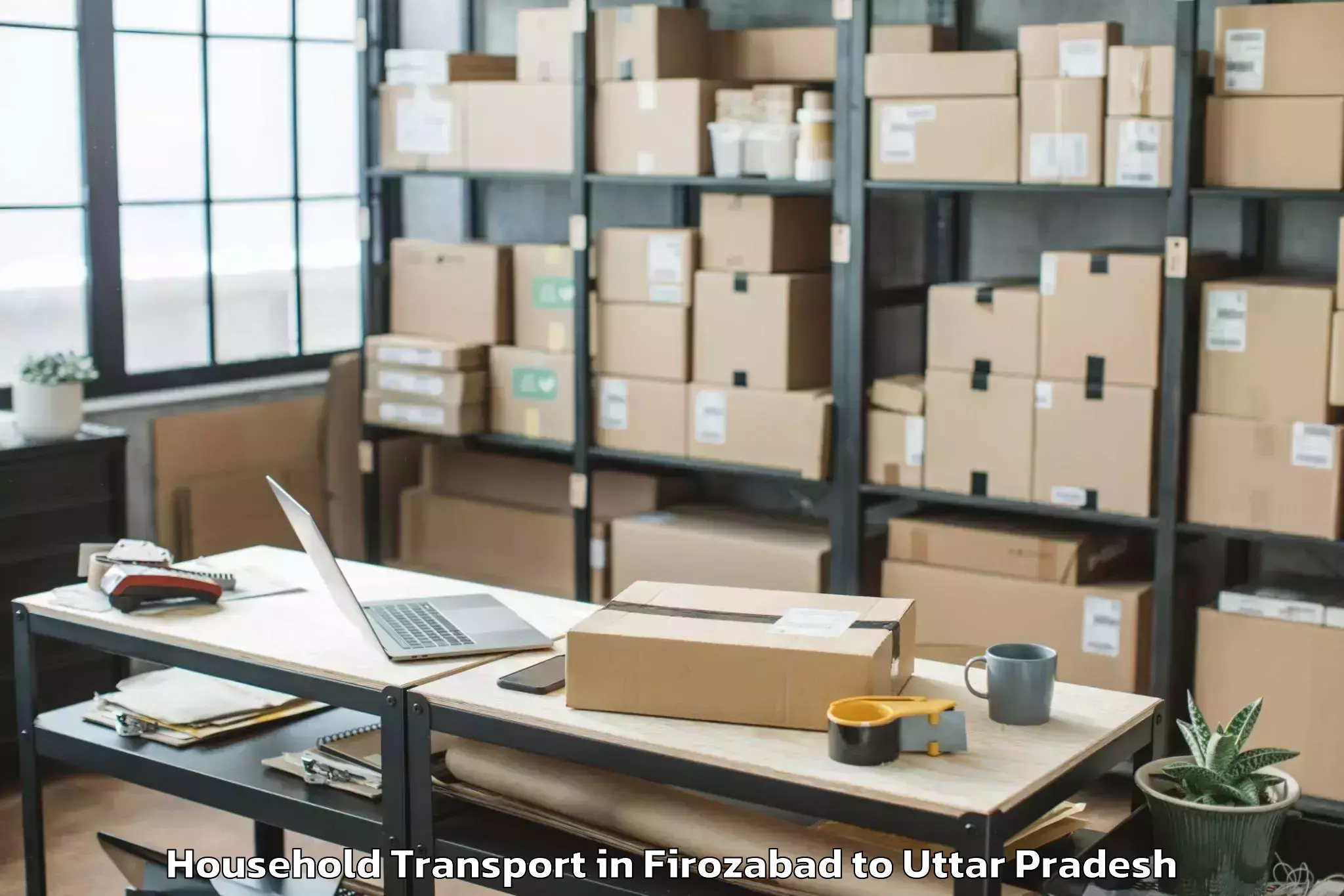 Reliable Firozabad to Ujhani Household Transport